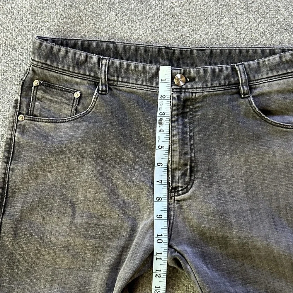 Prada Jeans Mens 36x31 Gray Medium Wash Slim Skinny Denim Plaid Lined Italy